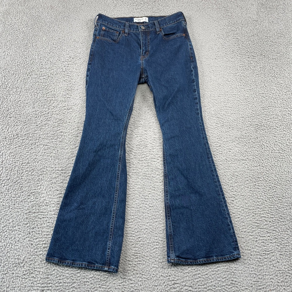 Abercrombie & Fitch Jeans Womens 28 Short Blue Mid Rise Bootcut Dark Wash Denim
